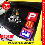 P Sticker for Car Window Sticker P 1 X 2-Keping #P-Sticker #9512 